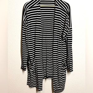 Long Oversized One Size Fits All Cardigan - Black and White - Texas True